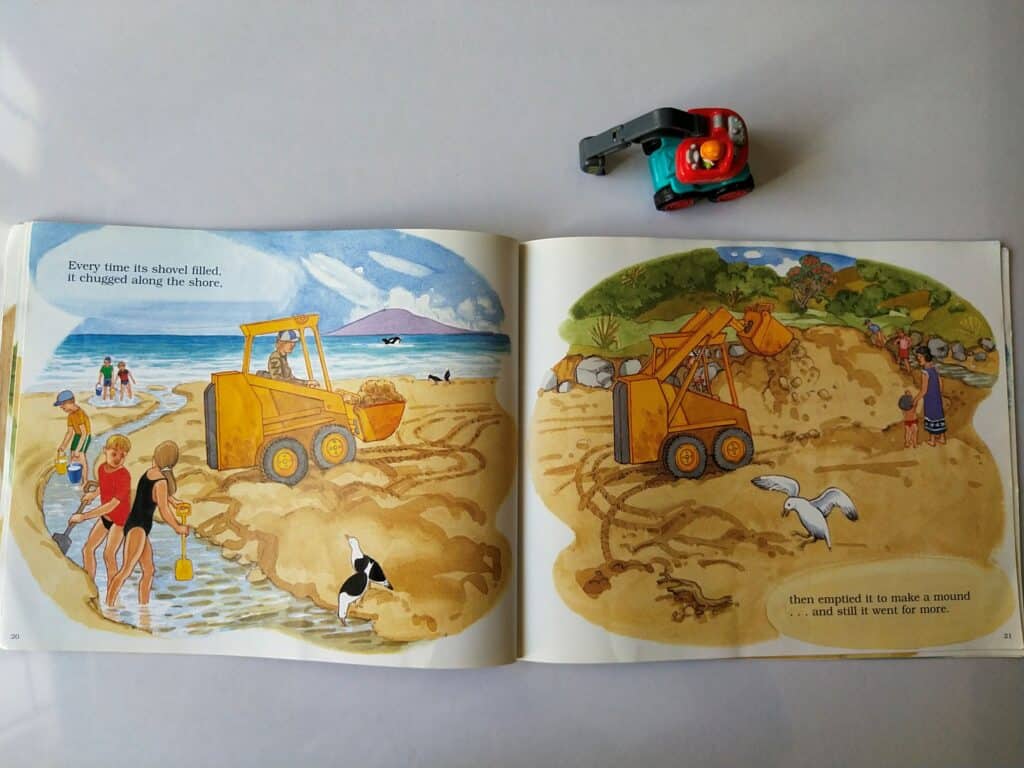 Digger in action to rescue the whale.