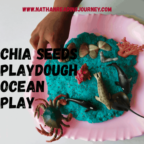 Chia seeds Playdough- Ocean play
