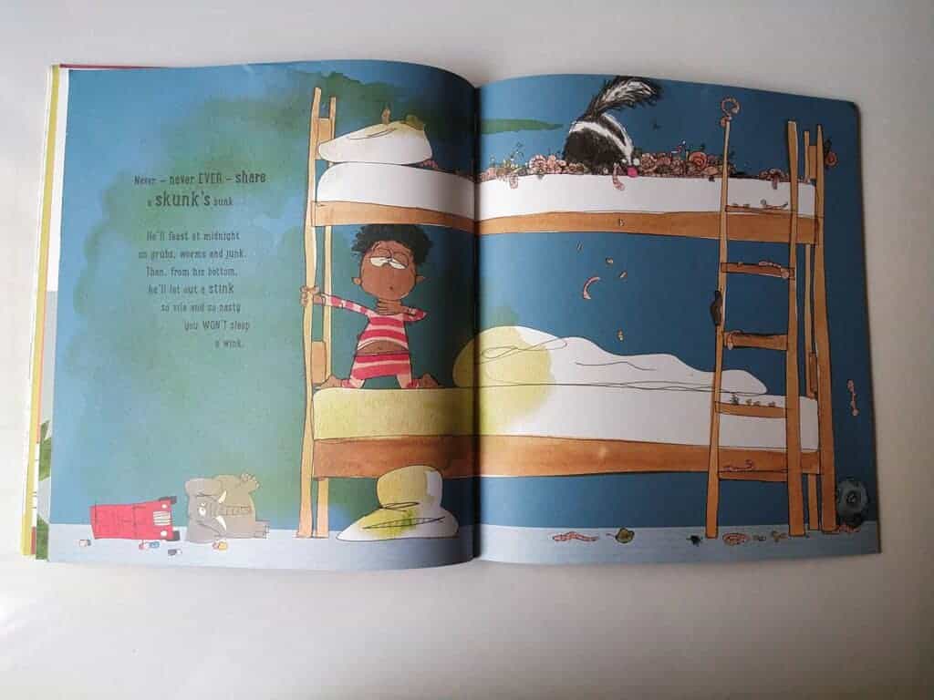 Never ever share a skunk's bunk
