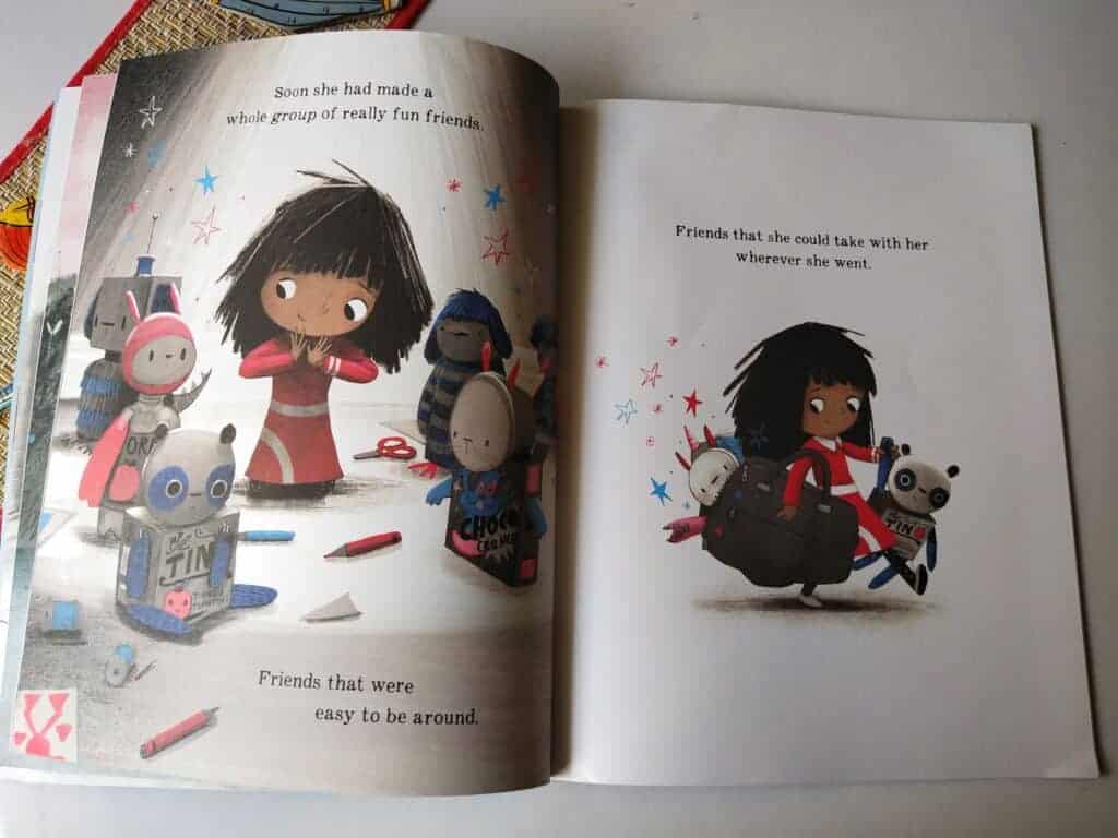 Meesha created a set of friends and started to carry them everywhere.