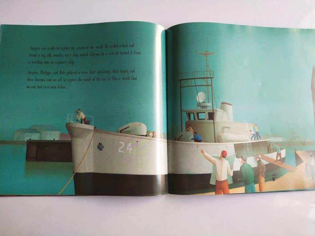 Jacques and his friends along with aqualung and a big ship started to explore the ocean and they decided to film it