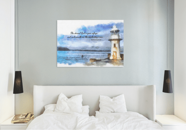 Deuteronomy 33: 27, Bible Verse, Scripture Wall Art, Bible Quote, Bible verse christian wall art, Instant Download - Image 2