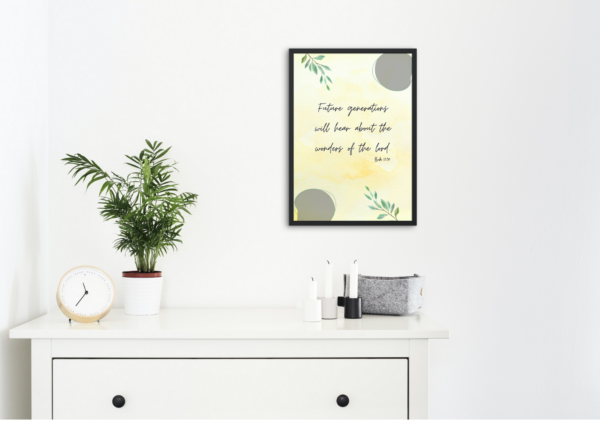 Psalm 22:30, Bible Verse, Scripture Wall Art, Bible Quote, Instant Download.
