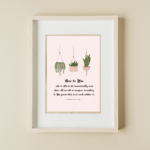 Ephesians 3:20, Bible Verse, Scripture Wall Art, Bible Quote, Bible verse christian wall art, Instant Download.
