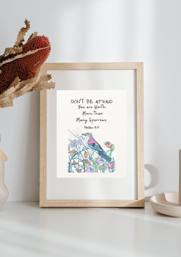 Mathew 10:31 Bible Verse, Scripture Wall Art, Bible Quote, Bible verse christian wall art, Instant Download. - Image 3
